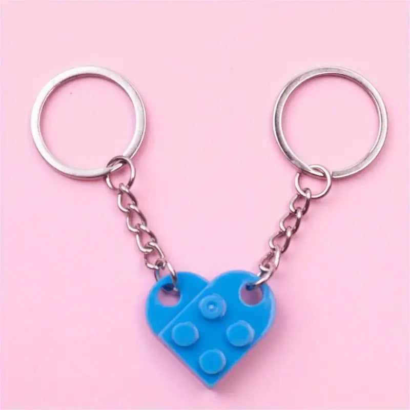 Brick Heart Double Keychain