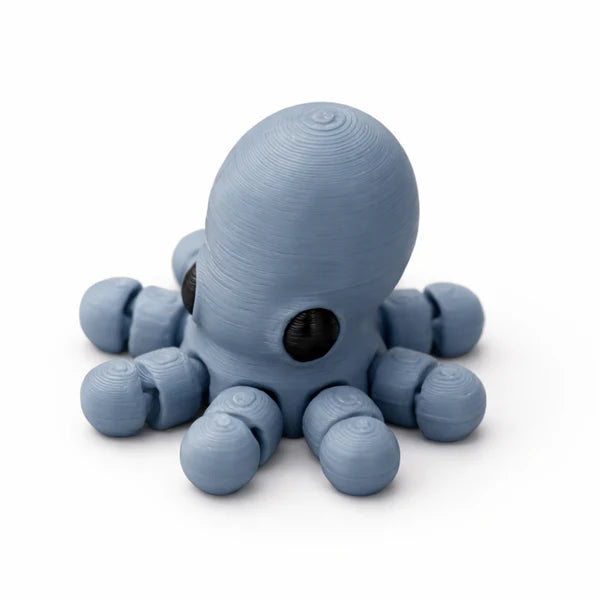 Colorful NiccieNacks Octopus Wiggies articulated toy, small and flexible with detailed tentacle design, perfect for collectors.