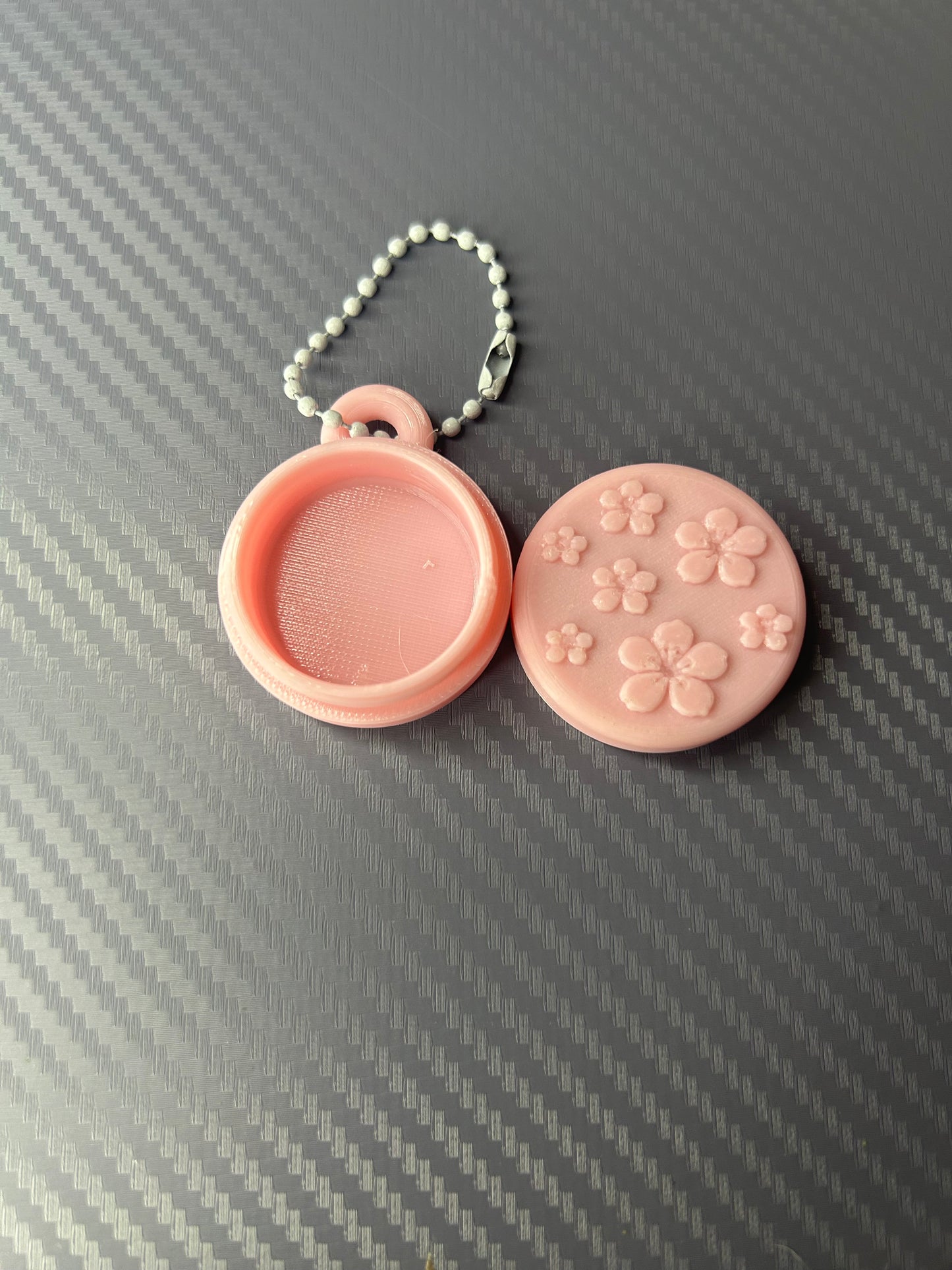 Jewlery / Pill Pot Flower Keyring