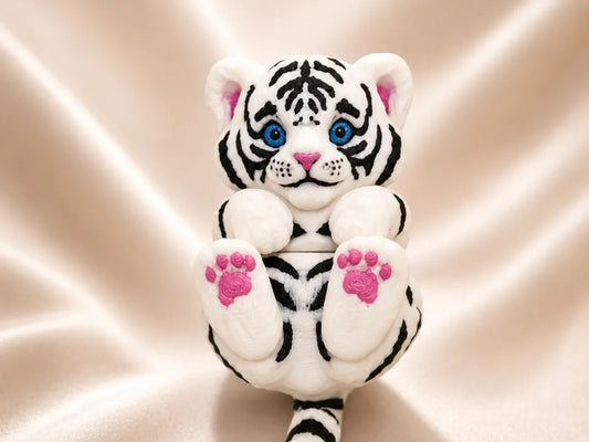 White Tiger Realistic Flexi Toy