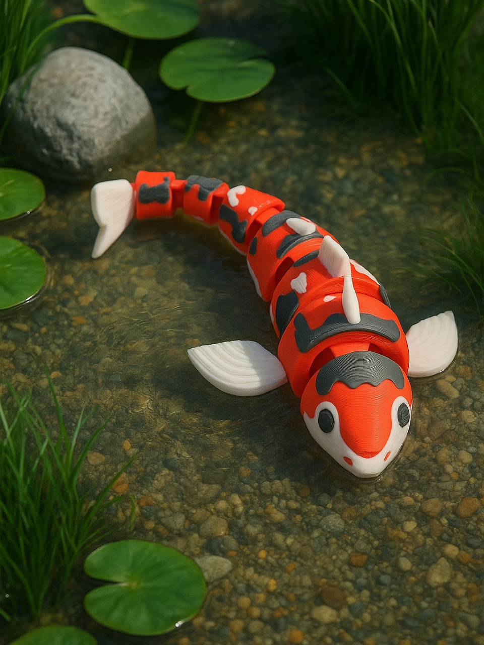Large Articulated Koi Carp Fish Toy