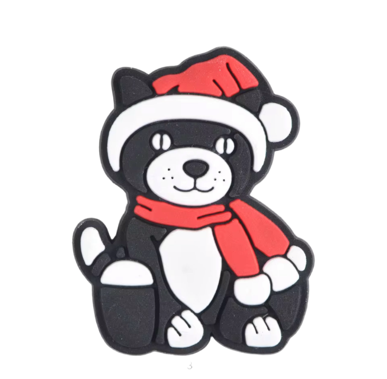 Christmas Black and White Car Shoe Charm