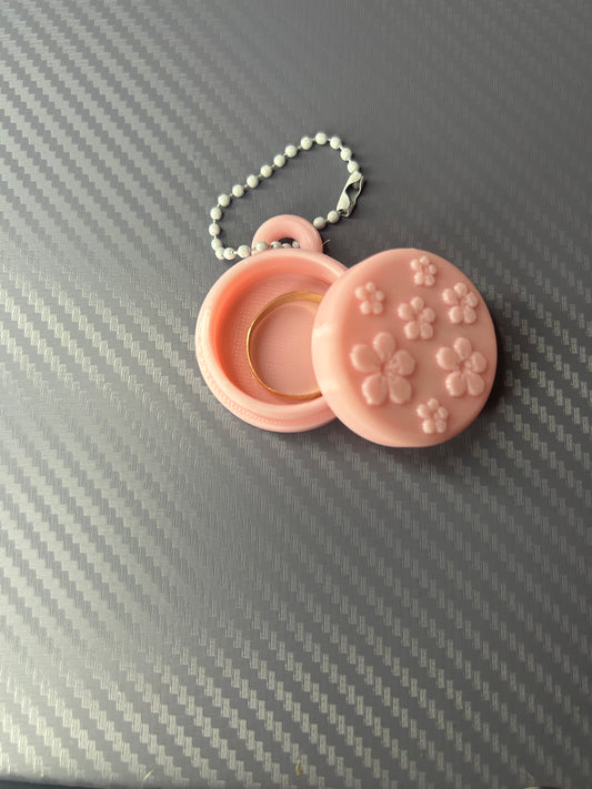 Jewlery / Pill Pot Flower Keyring