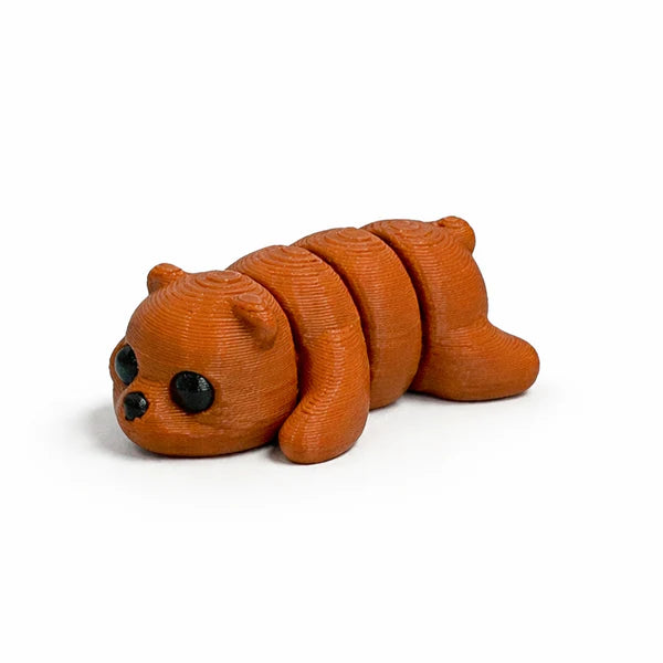 NiccieNacks Bear Small Wiggies articulated toy with soft, colorful limbs and detailed bear face, perfect for play and display.