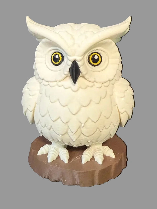NiccieNacks Hedwig the Owl Harry Potter model, 3D printed figure showcasing detailed features of the magical owl from the Harry Potter series.