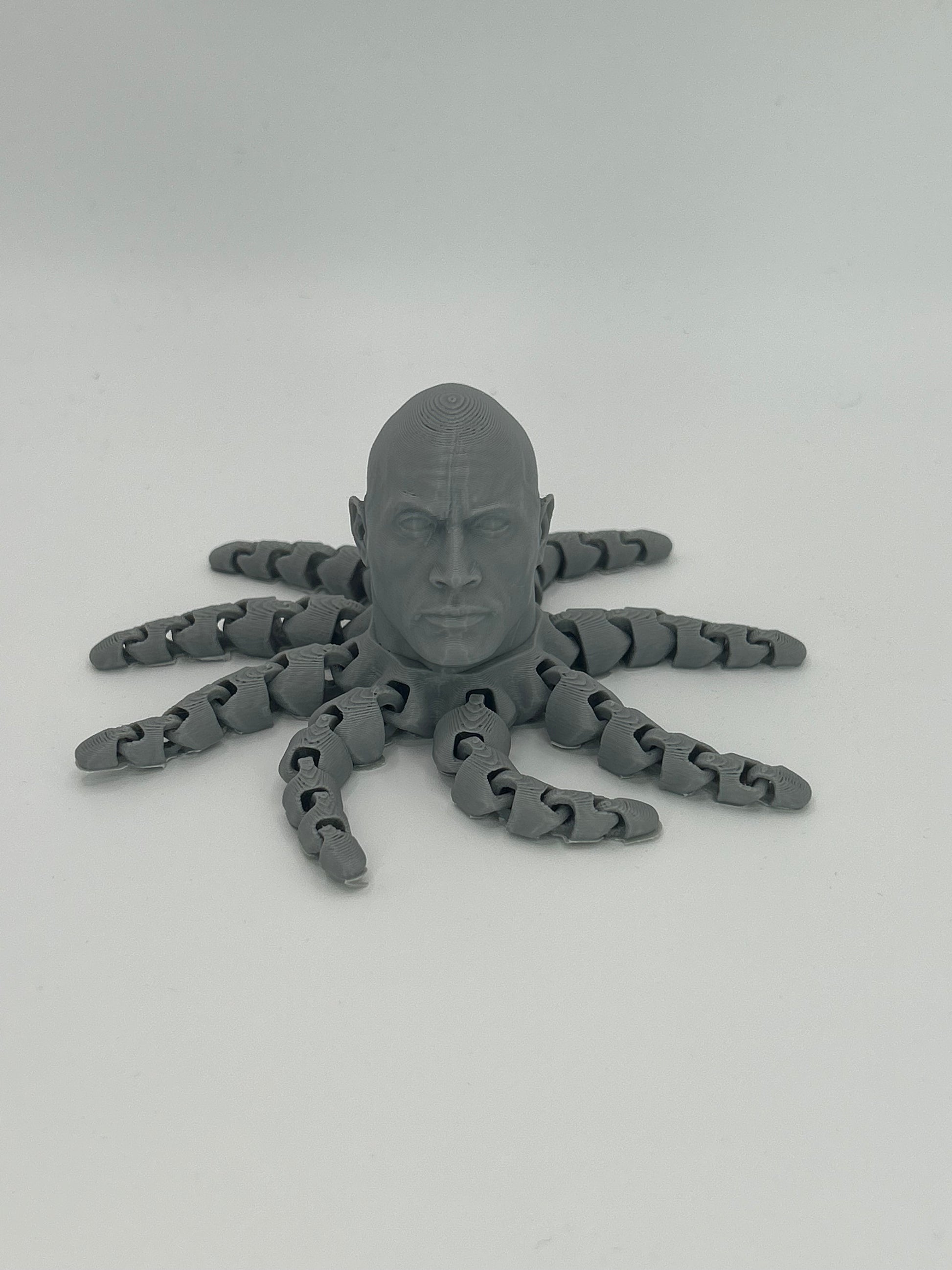 NiccieNacks Rocktopus fidget clicker toy, a 3D printed octopus desk accessory with rock-inspired design, perfect for stress relief.