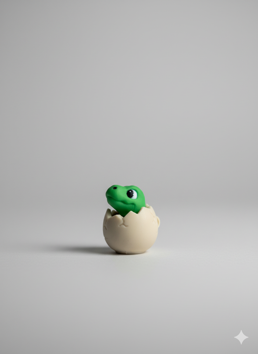 NiccieNacks Dinosaur Egg Fidget Clicker with textured surface and colorful design for stress relief and sensory engagement.