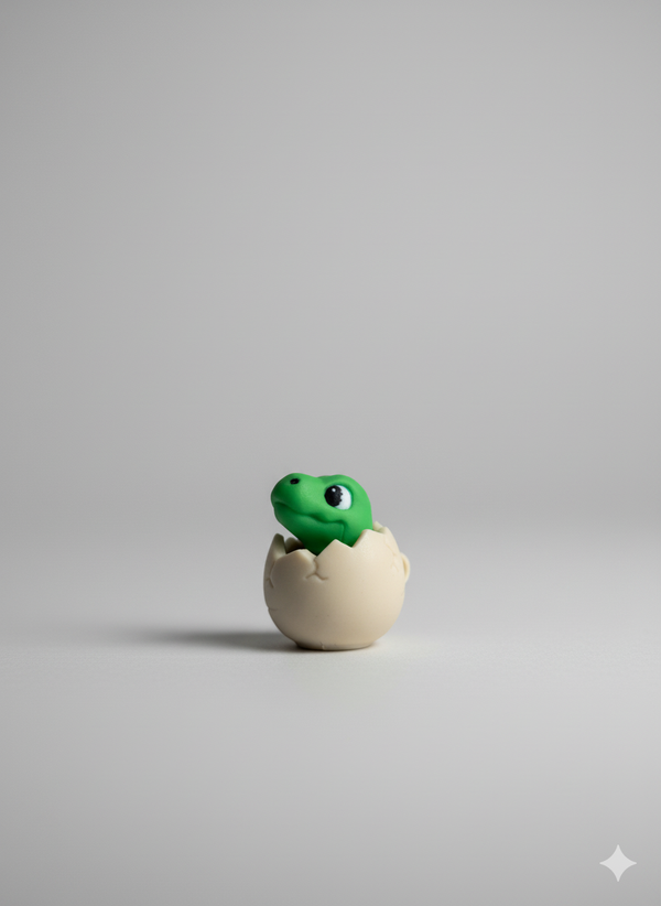 NiccieNacks Dinosaur Egg Fidget Clicker with textured surface and colorful design for stress relief and sensory engagement.