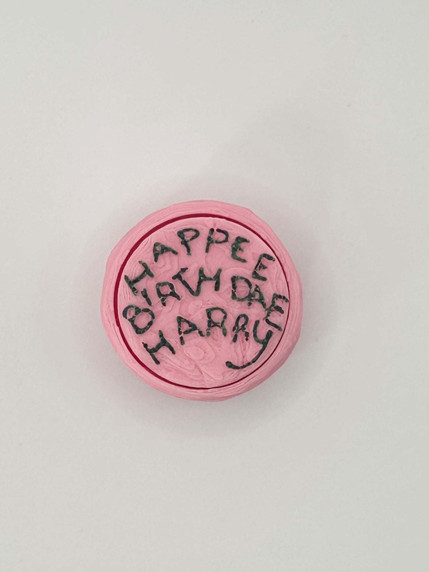 Harry Potter Hagrid’s birthday cake fidget clicker by NiccieNacks, featuring colorful cake and wizard-themed design for stress relief.