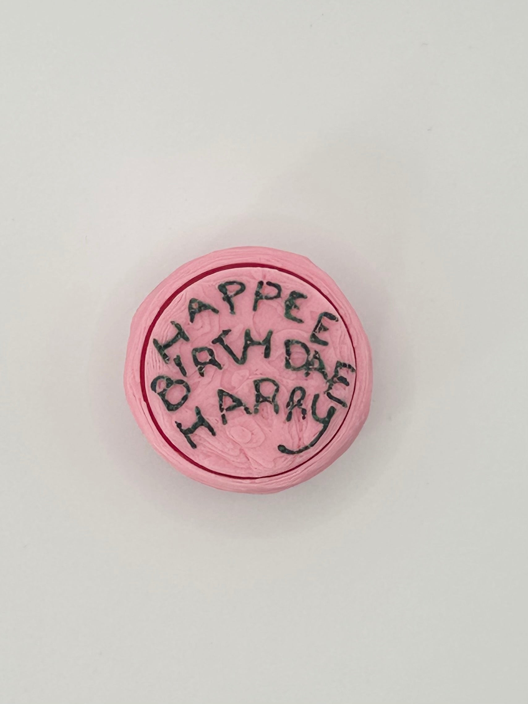 Harry Potter Hagrid’s birthday cake fidget clicker by NiccieNacks, featuring colorful cake and wizard-themed design for stress relief.