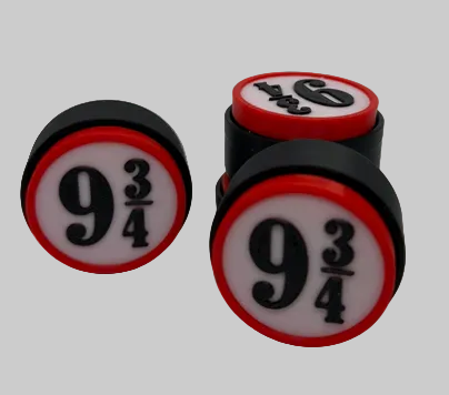 Harry Potter Platform 9 ¾ fidget clickers by NiccieNacks, 3D printed Harry Potter-themed clicker toy with magical design.