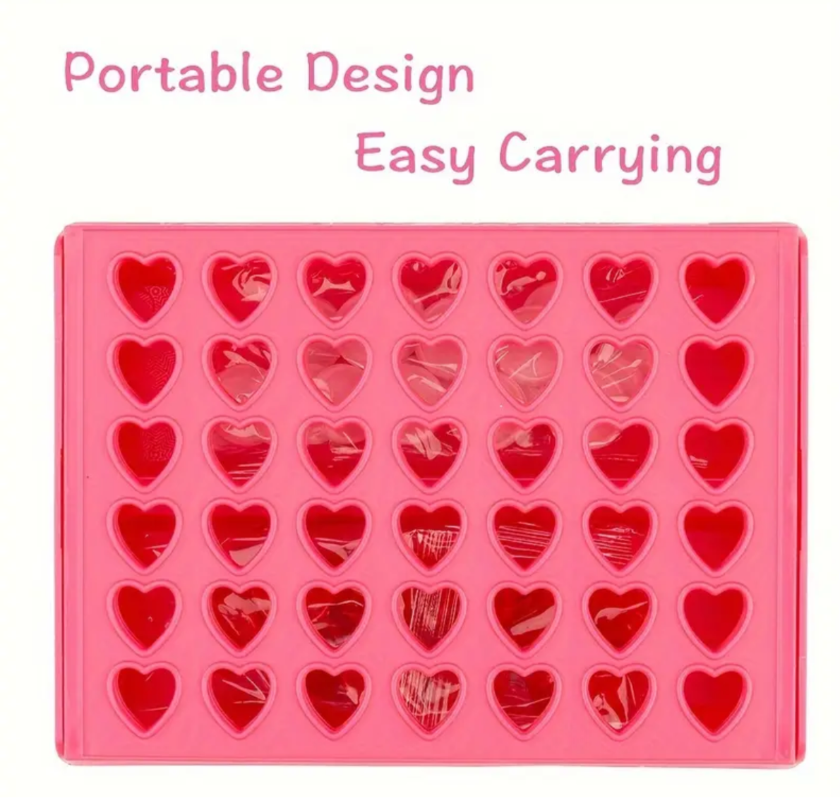 Heart Four in a Row travel game by NiccieNacks, compact gift set featuring a colorful heart-themed connect four game for on-the-go fun.