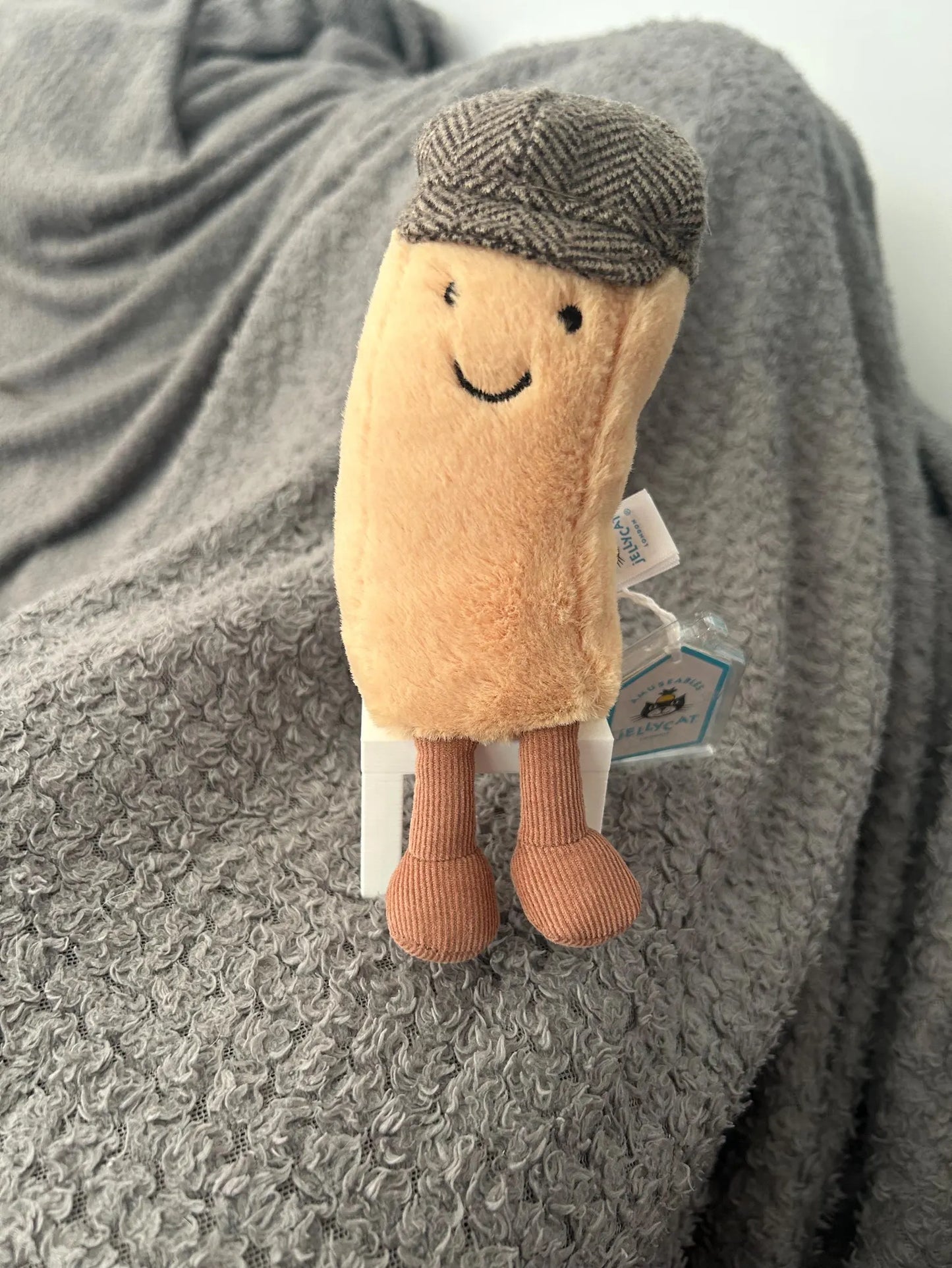 Miniature wooden chair for Jellycat soft toy, NiccieNacks home decor accessory, perfect for plush toy display or play area.