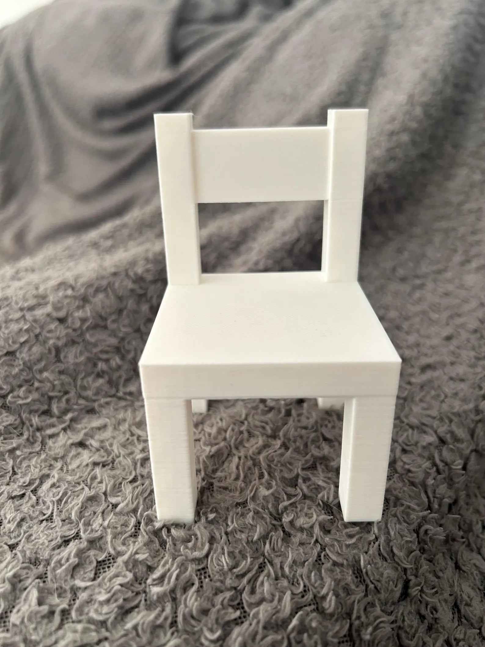 Miniature wooden chair for Jellycat soft toy, NiccieNacks home accessory, perfect for doll or plush toy display.