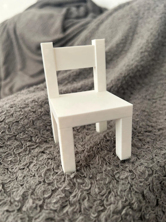 NiccieNacks miniature wooden chair for Jellycat soft toy, perfect for home decor or play accessories.