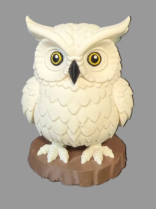 NiccieNacks Hedwig the Owl Harry Potter model, 3D printed figure showcasing detailed features of the magical owl from the Harry Potter series.