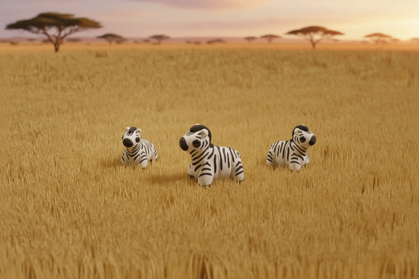Baby Zebra Small Wiggies articulated toy by NiccieNacks featuring a cute zebra design with flexible joints and detailed fur texture.