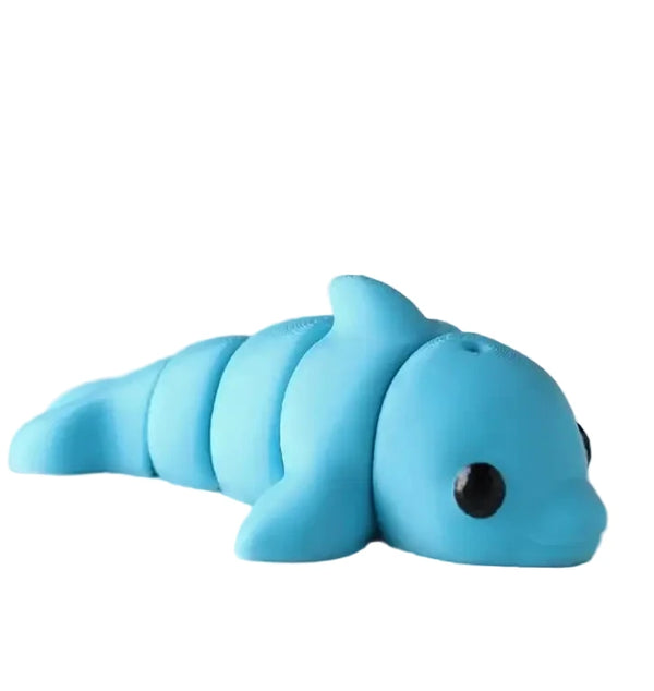 NiccieNacks Dolphin Small Wiggies articulated toy featuring colorful, flexible dolphin figure with detailed design and playful appearance.