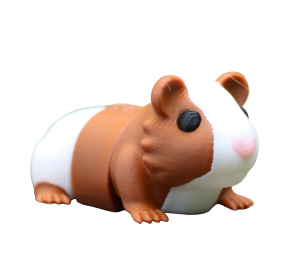 NiccieNacks Guinea Pig Small Wiggies articulated toy showcasing colorful, flexible guinea pig figure with detailed features.