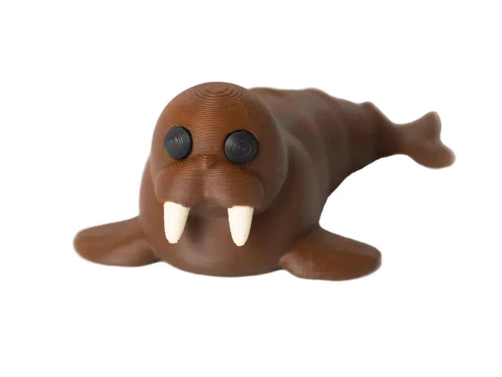 NiccieNacks Walrus Small Wiggies articulated toy with detailed features and vibrant colors, perfect for collectible or playful display.